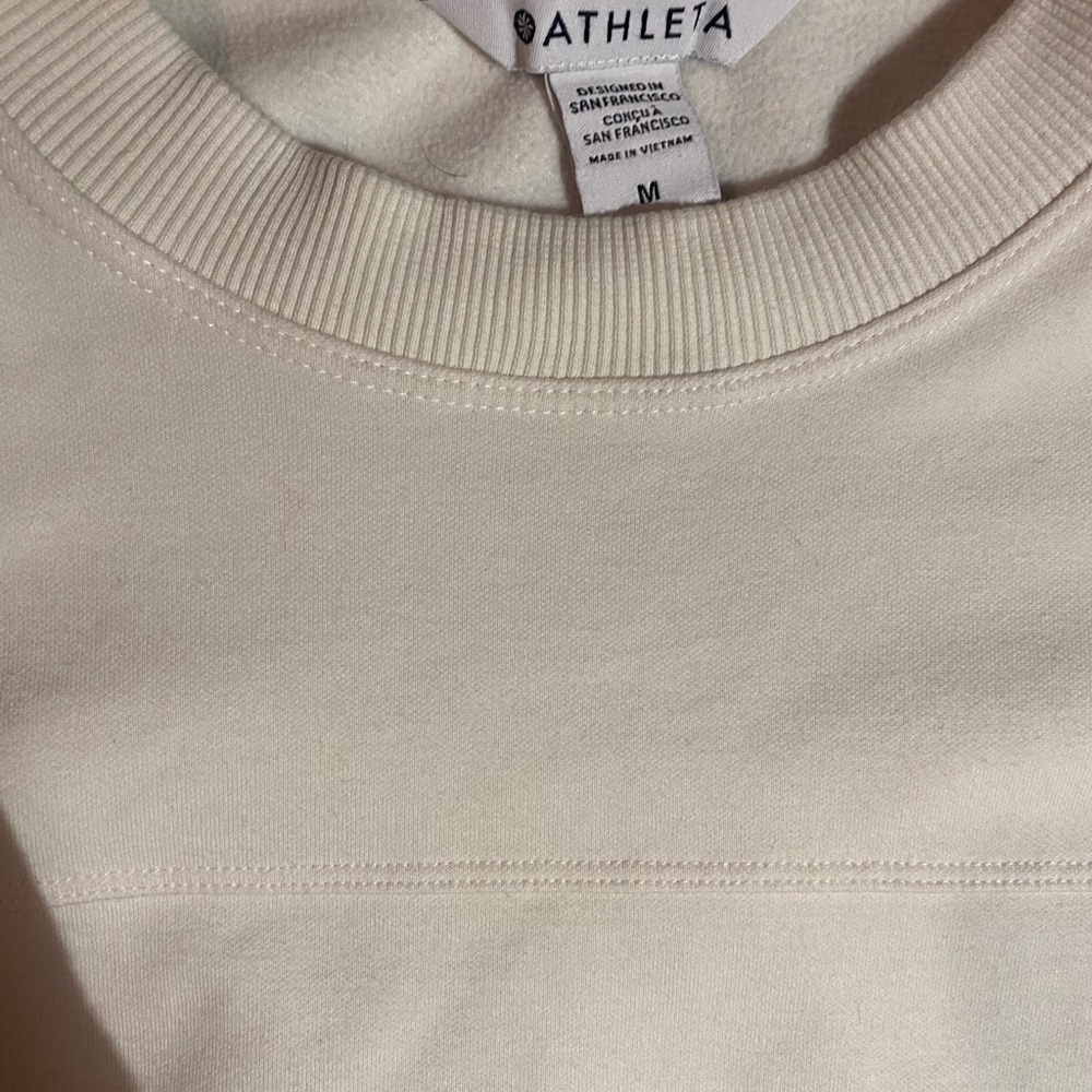 Athleta Off-White Crew Neck Top - Picture 4 of 4